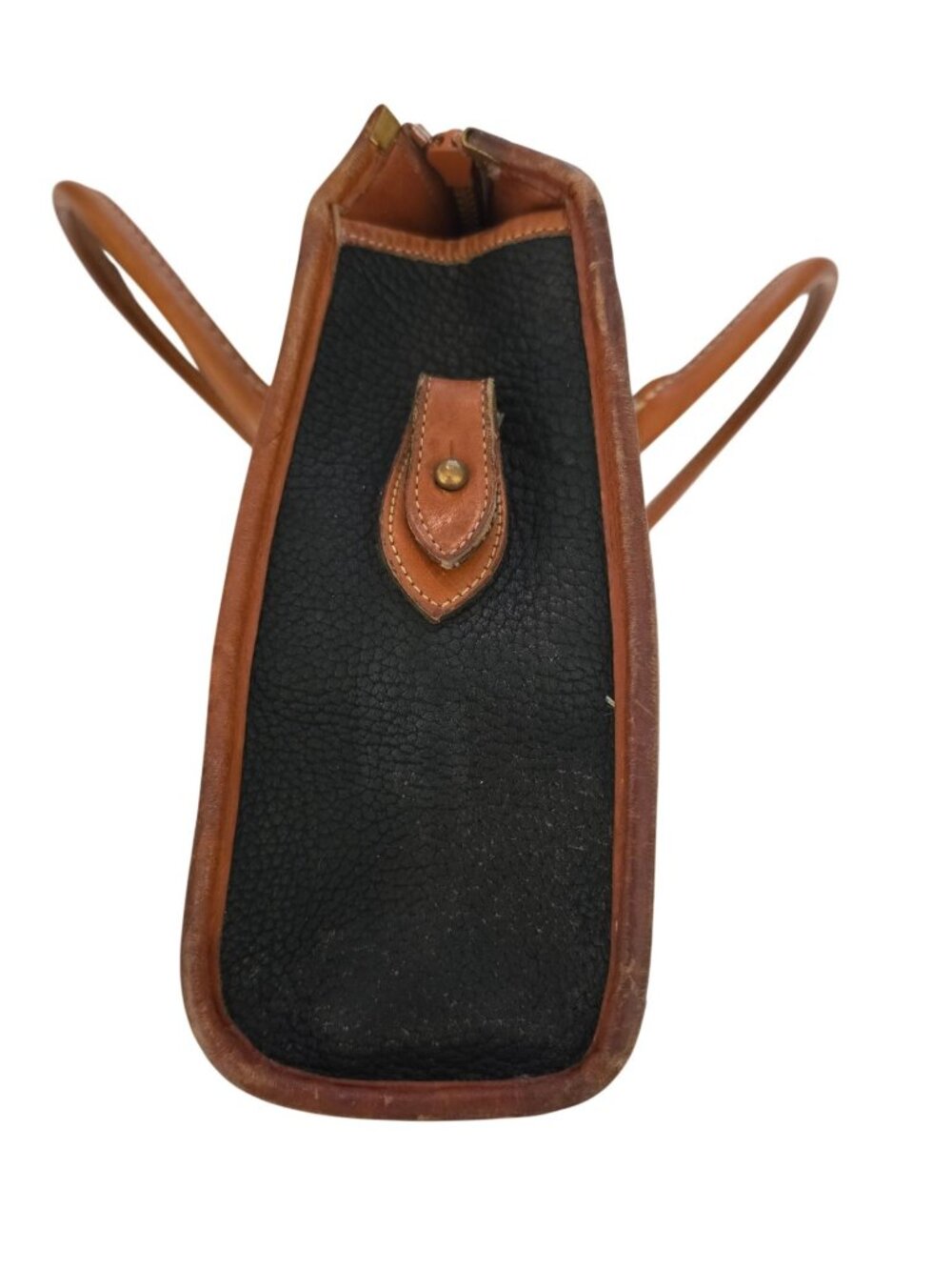 Vintage Dooney & Bourke AWL Satchel Black Tan Leather USA Made – No Strap - Picture 8 of 12